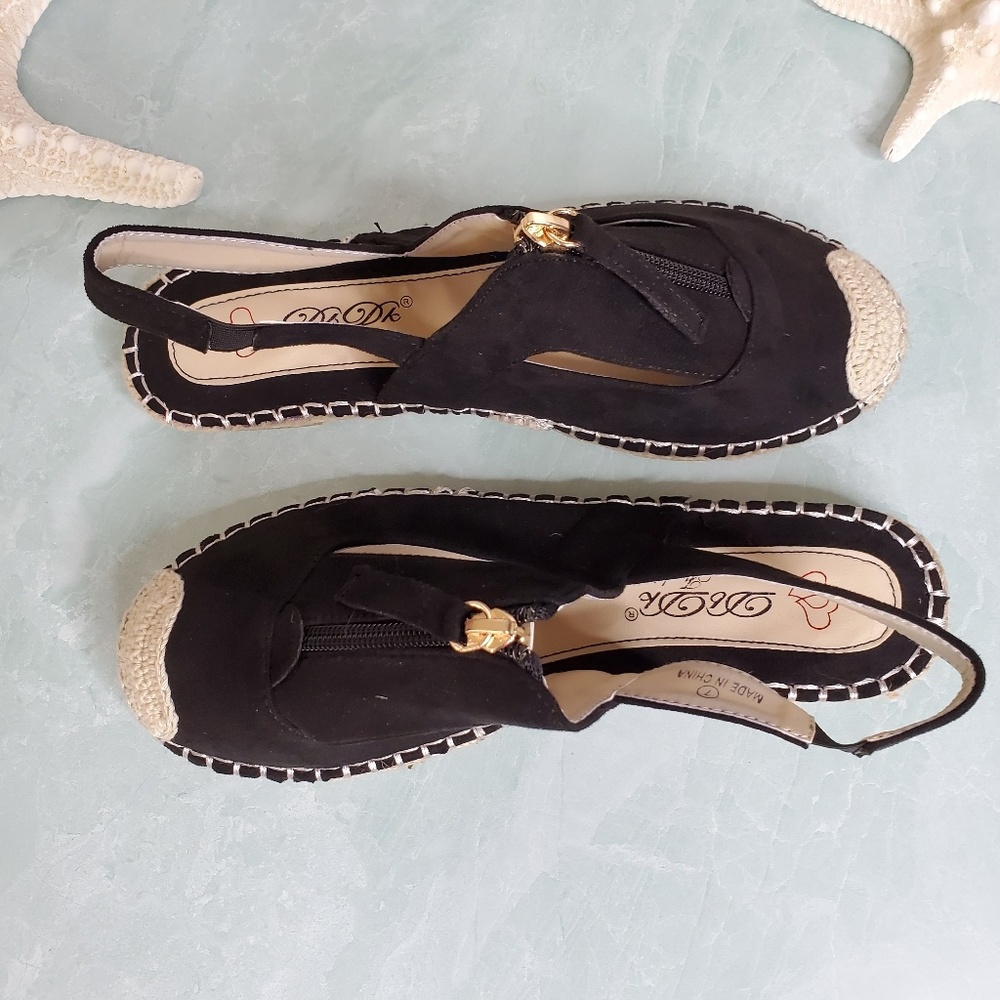 NEW Black Darlina Sling-back Espadrille - Picture 6 of 6